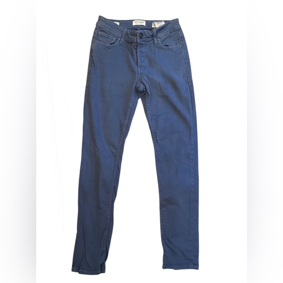 Jack & Jones Glenn Slim Fit Blue Stretch Pants Size 29x32 - Picture 2 of 6